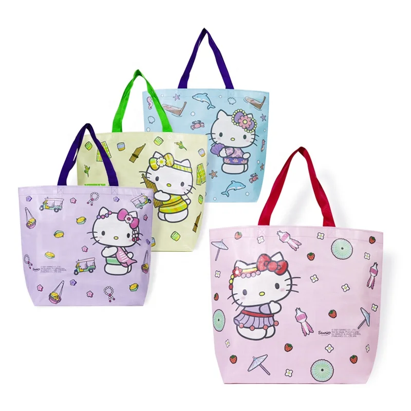 Promotional Portable PP Non-Woven Laminated Fabric Shopping Tote Recyclable Reusable Grocery Bags with Logo Pattern Gift Bags