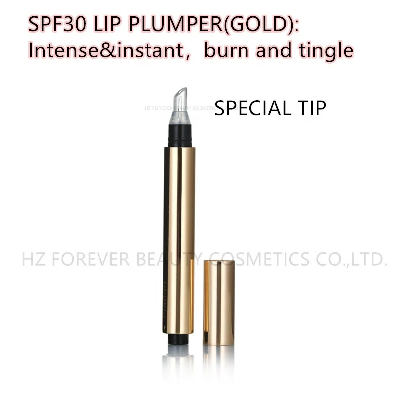 New Matte Pink Aluminium Click Lip Booster Volumising Hyaluronic Acid Extreme Lip Plumper Custom Label