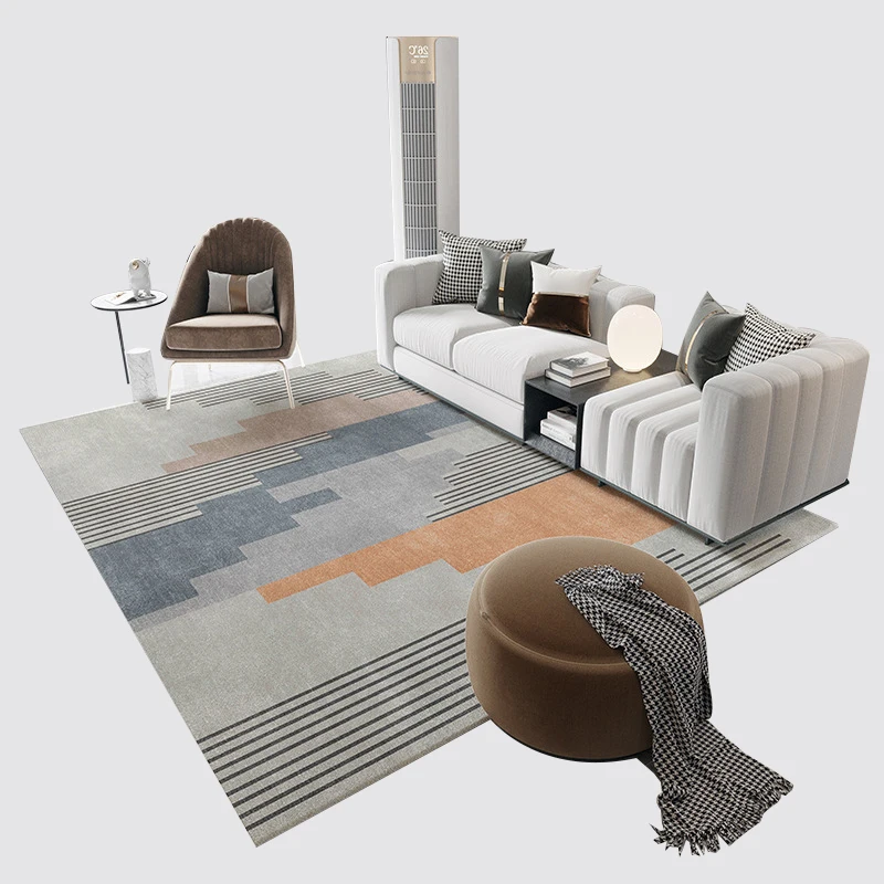 Living Room Carpet Mats Nordic Modern Minimalist Household 3D Printed Bedroom Area Carpet