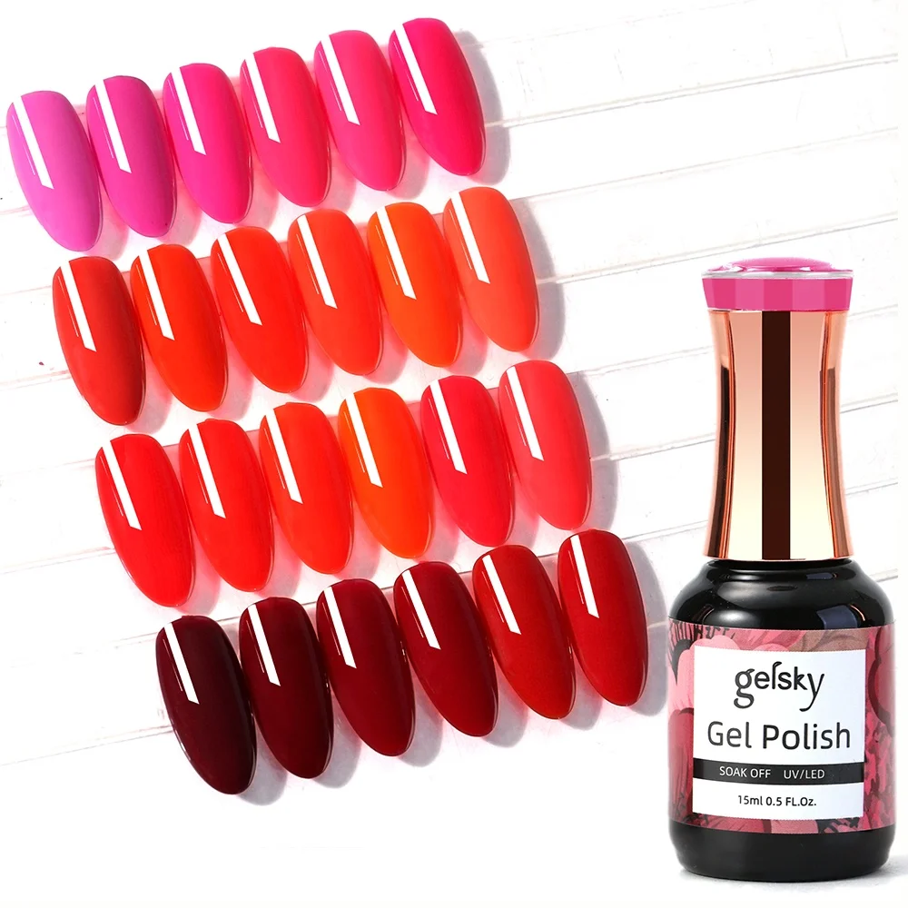 Gelsky Hema Free Gel Uv Para Unas Pure Color Gel Polish Oem Soak Off Gel Nail Polish
