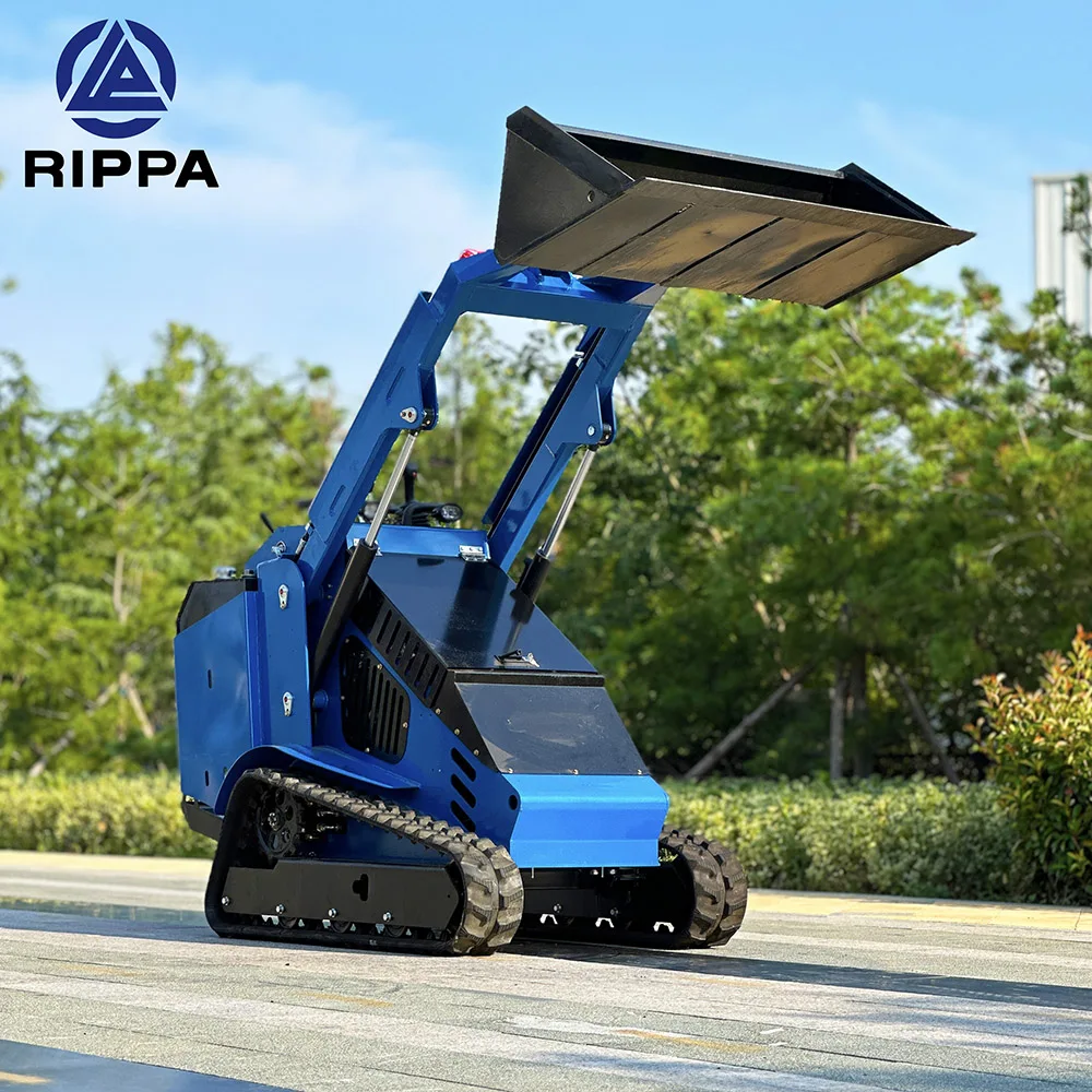 Chinese New Micro Skid Steer Loader 400KG Load 1Ton 2Ton Rubber Track Skid Steer Loader With Kubota Engine