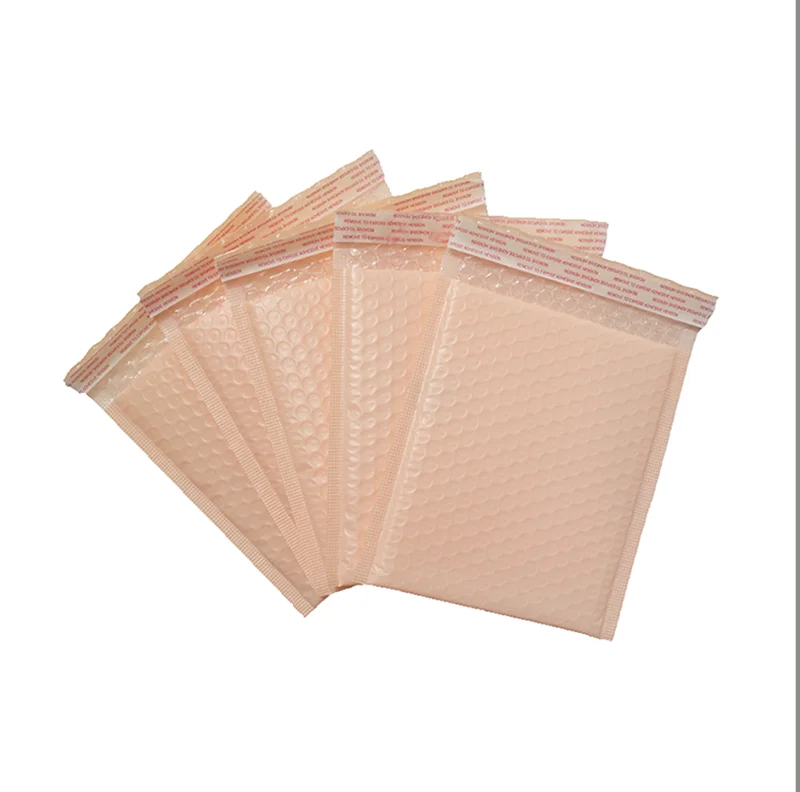 Bubble Mailers Orange Pink Poly Bubble Bag Self Seal Padded Envelopes Gift Bag For Cosmetics Self Seal Plastic Courier Bag