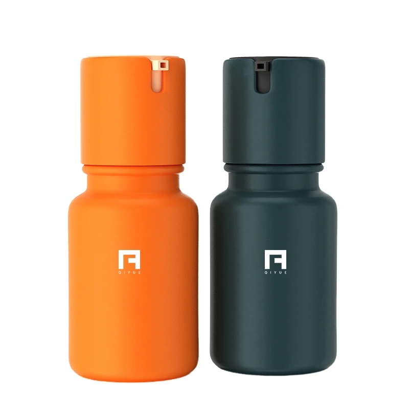 100ml  plastic bottle empty refillable travel bottle low moq plastic skincare 40ml 60ml lotion orange bottle packaging sets