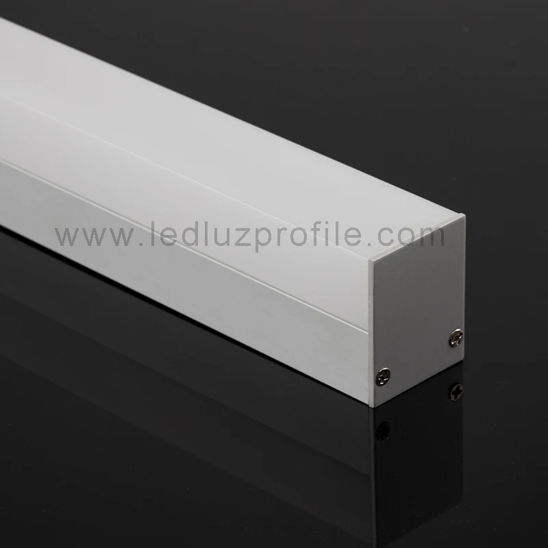Customized Aluminum Structural Lamp Housing Acrylic Lighting Channel Aluminum Led Rectangle Profile For Hanger