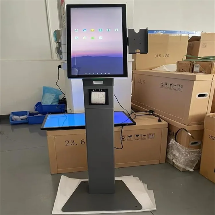 self payment kiosk All in one 15.6 21.5Inch Capacitive Screen self service  ordering machine Built-in thermal  printer/scanner