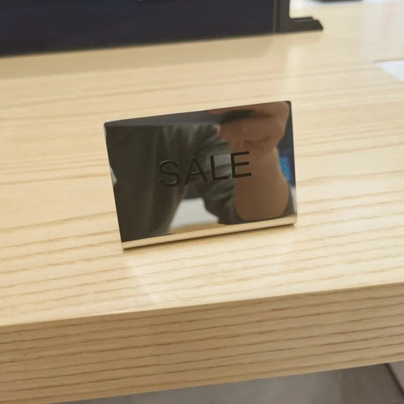 Price Tag Holder Aluminium Alloy Business Card Holder Product Information Display Holder