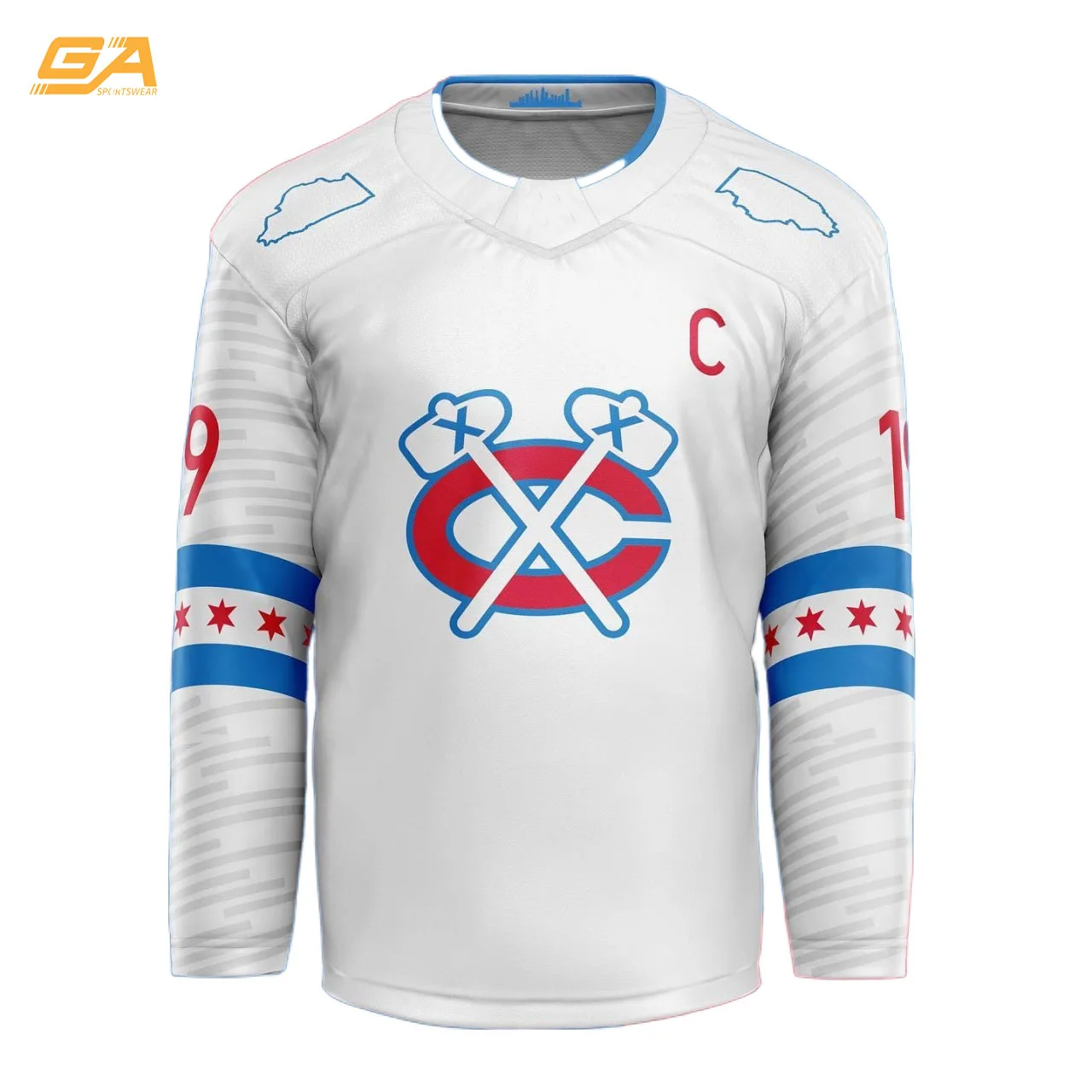 Hot style double sided reversible 5xl hockey jersey for youth