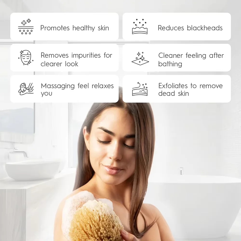 Customized Packing Soft Grass Wool Sea Moss Sponge 100% Biodegradable Baby Bath Sponge Natural Yellow Sea Sponge