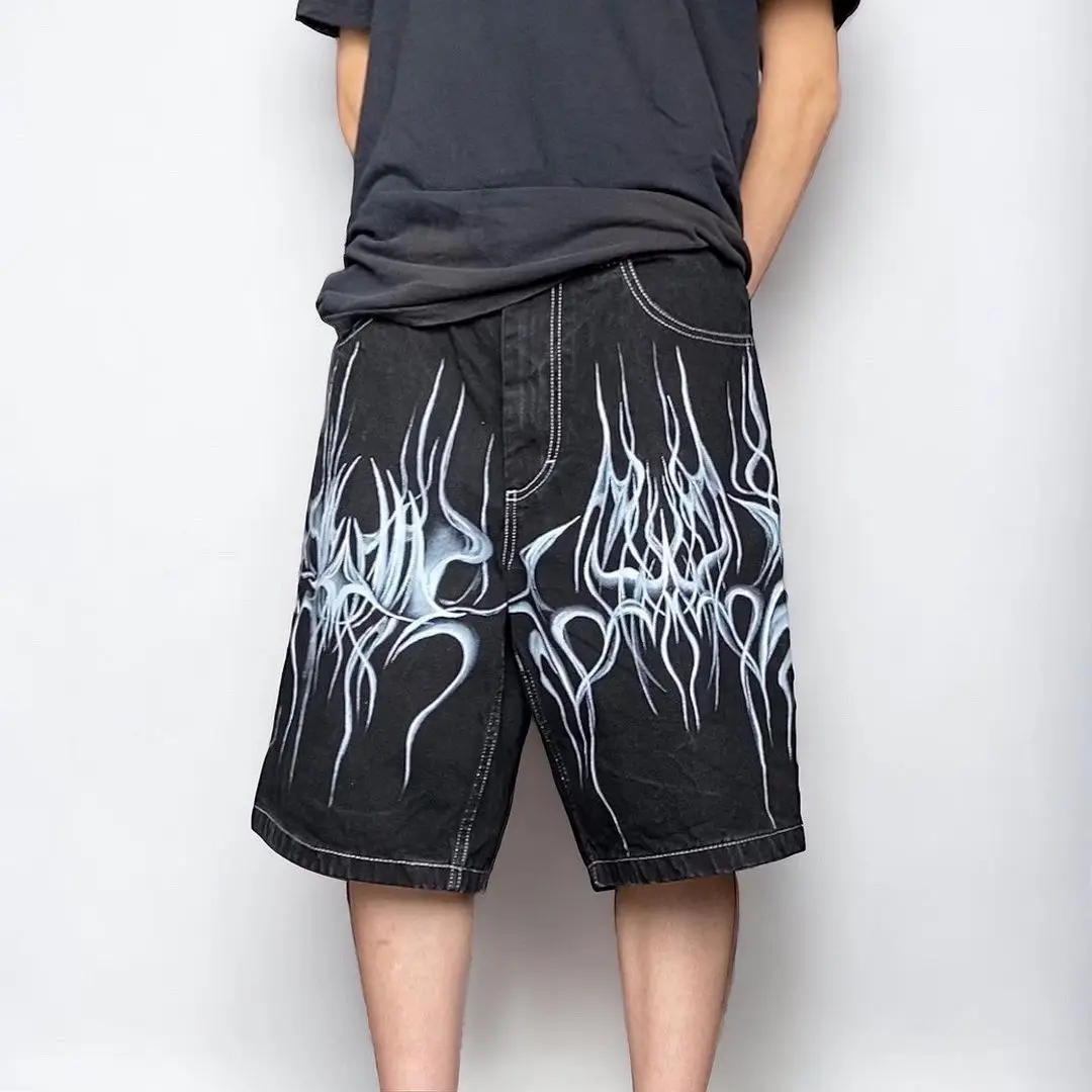 Flare Jeans Fit Denim Pants Streetwear Baggy Jeans High Quality Vintage for Men Custom Loose Black 32 Customized Logo Woven ODM