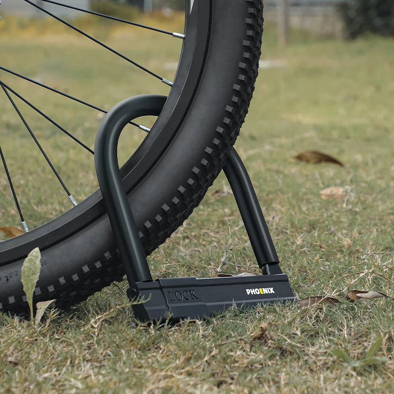 Xunting Bike U Lock Universal Anti-theft Heavy-Duty Safety Motorcycle Scooter Cycling U-Lock Bicycle Accessories with 2 Keys