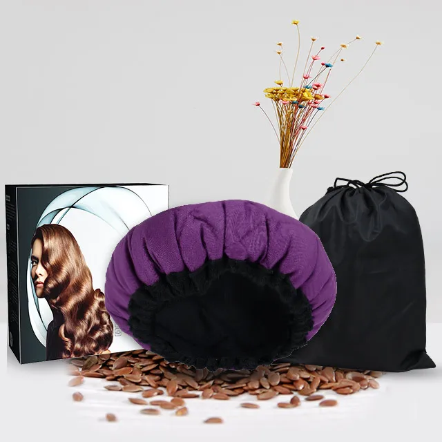 
best selling product amazon top seller 2020 Reusable Cordless flaxseed hair steamers deep conditioning heat cap microwavable 