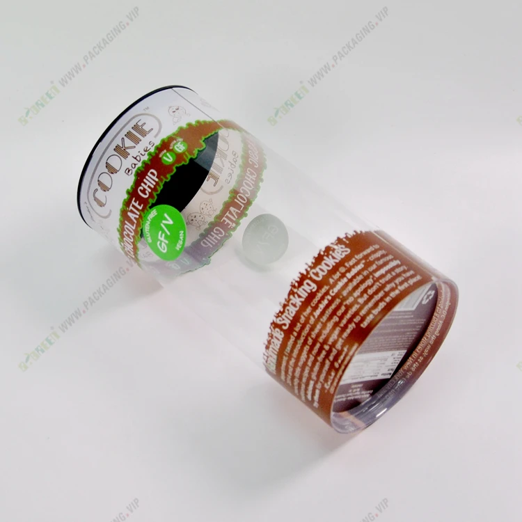 quality supplier cylinder gift box transparent plastic tube packaging for hair extension