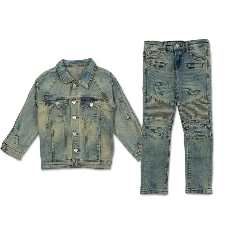 Boutique trousers hot sale boys latest design pants fashion denim jeans baby boys denim