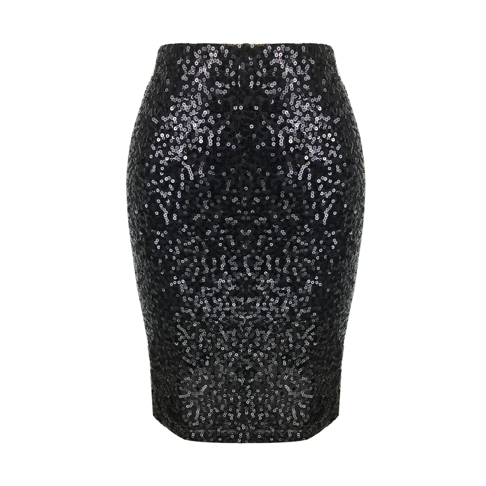 Women Girls Shiny Sequined Mini Skirt for Events Holiday Parties