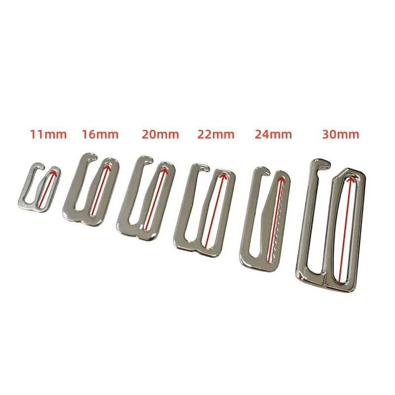 Underwear Accessories Silver 20mm 22mm 30mm Metal Bikini Connectors Bra Adjuster G Hook Buckle