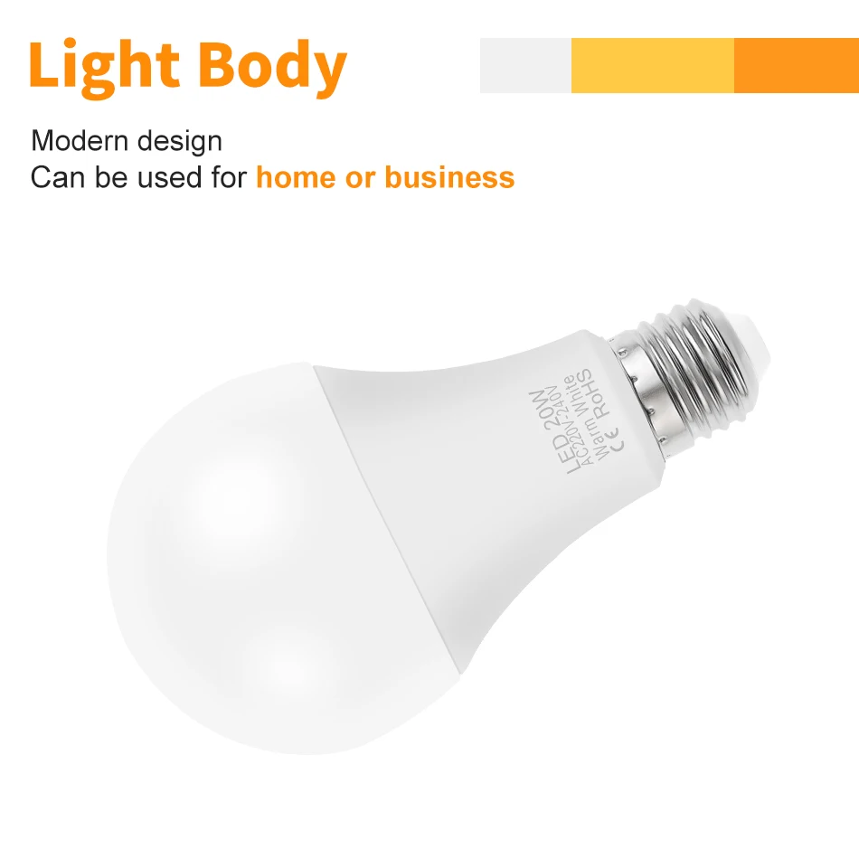 China Electric Lamparas Led Lamp 220V 3W 6W 9W12W 15W 15W 18W 20W E27/E26/E14 Led Lamp Light Bulb