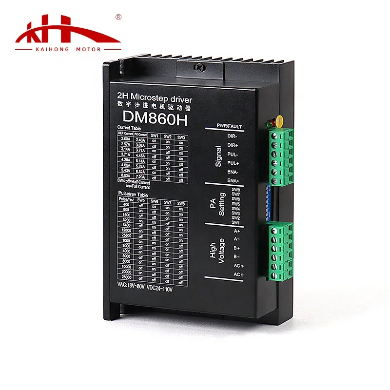 Драйвер микрошага Kaihong DM860H Драйвер шагового двигателя 24V-110VDC 18V-80VAC Nema34 Драйвер шагового двигателя DM860H