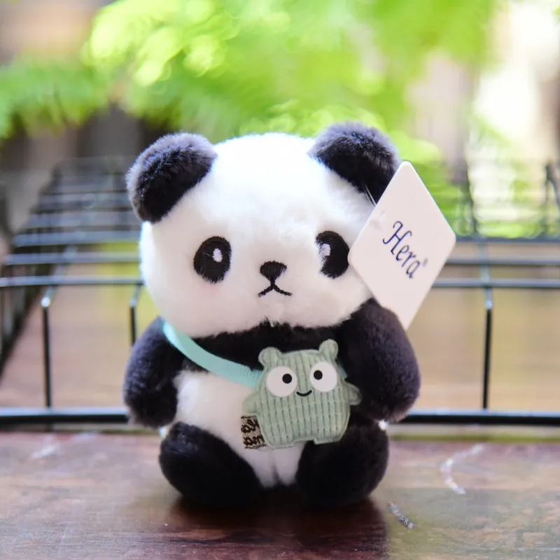 Wholesale Custom Small Plush Toy Character Panda Anime Mini Keyring Doll Keychain Plush Toys Manufacturer Custom Package OPP Bag