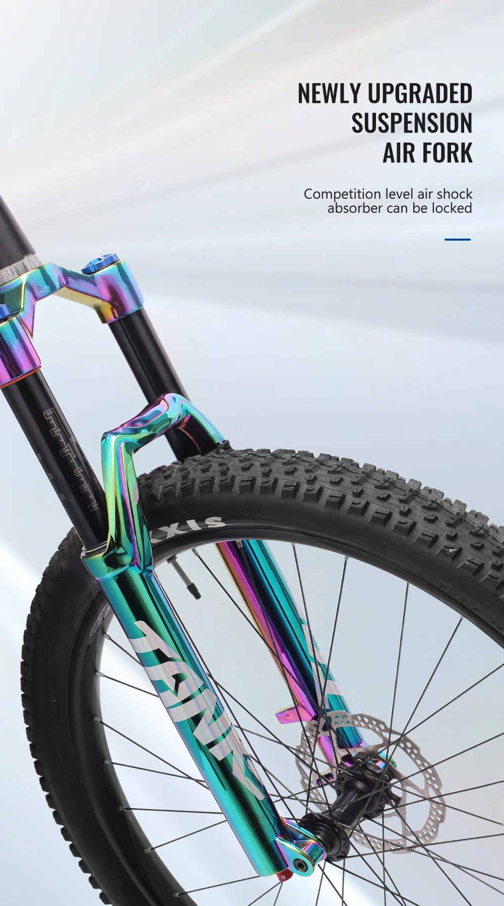 Aluminum alloy fork for bicycle  MTB front Air fork 27.5 29er mountain bike Suspension shock absorber damping disc brake tapered