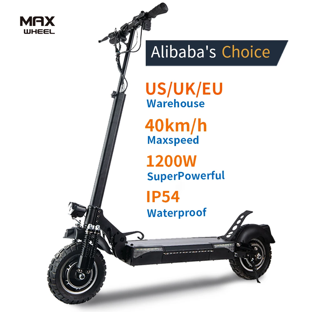Внедорожный электрический скутер maxwheel Водонепроницаемый 1000 Вт внедорожный Мощный светодиодный Электрический для