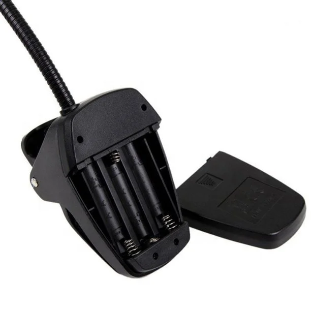 Flexible 9 LEDs Clip-On Orchestra Music Stand Piano Lamp Light with US Adapter (Color: Black)