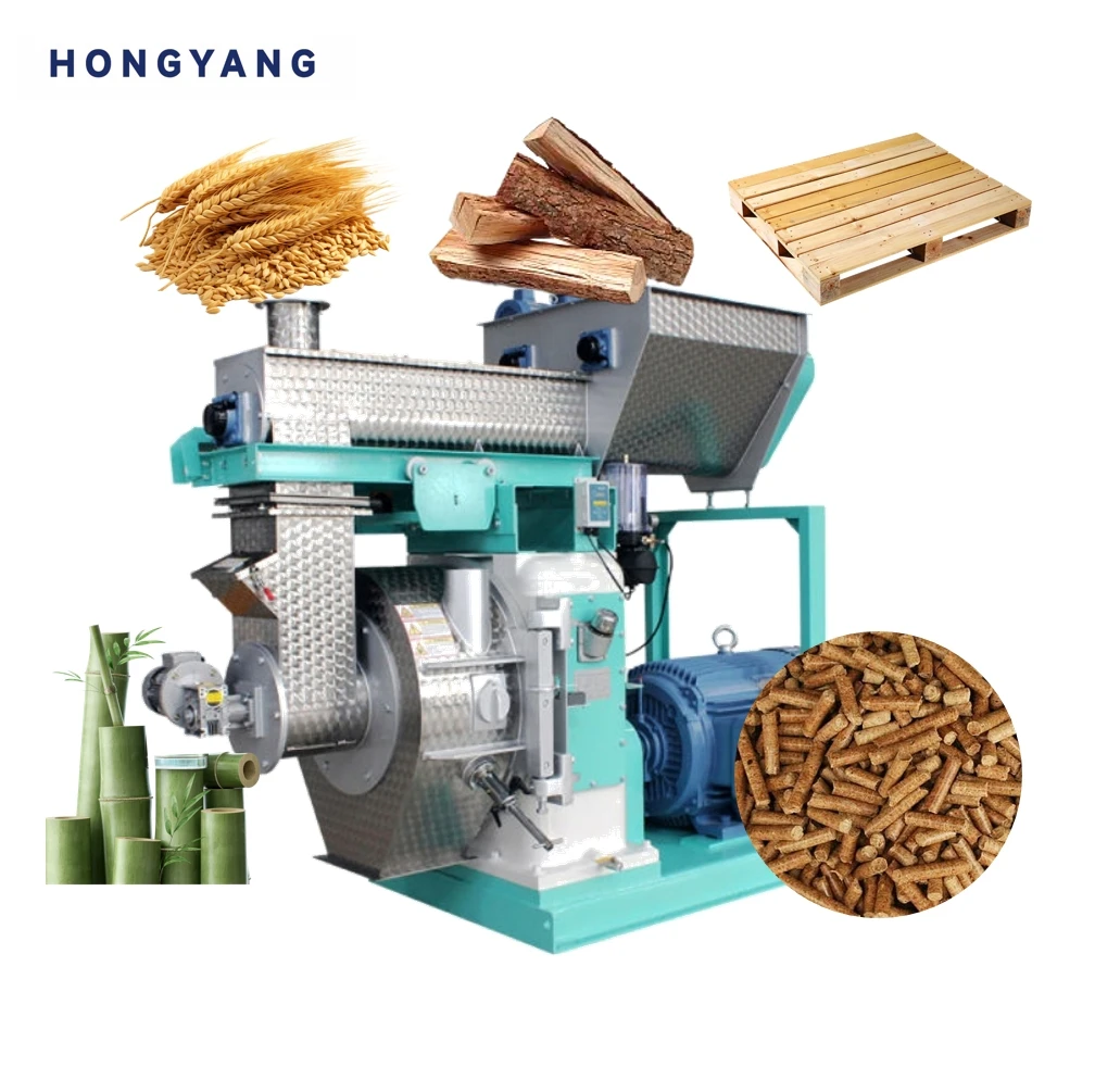 1-2T/H MZLH420 MZLH508 Biomass pellet mill Sawdust miscellaneous wood pallet wood hop rice husk pellet feed machine
