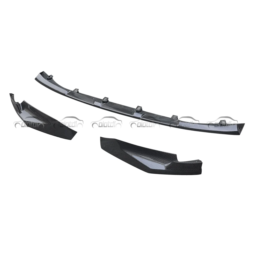 For BMW G80 M3 G82 M4 MP Carbon Fiber Front Bumper Chin Lip Spoiler with Splitters 2020 UP Auto Tuning