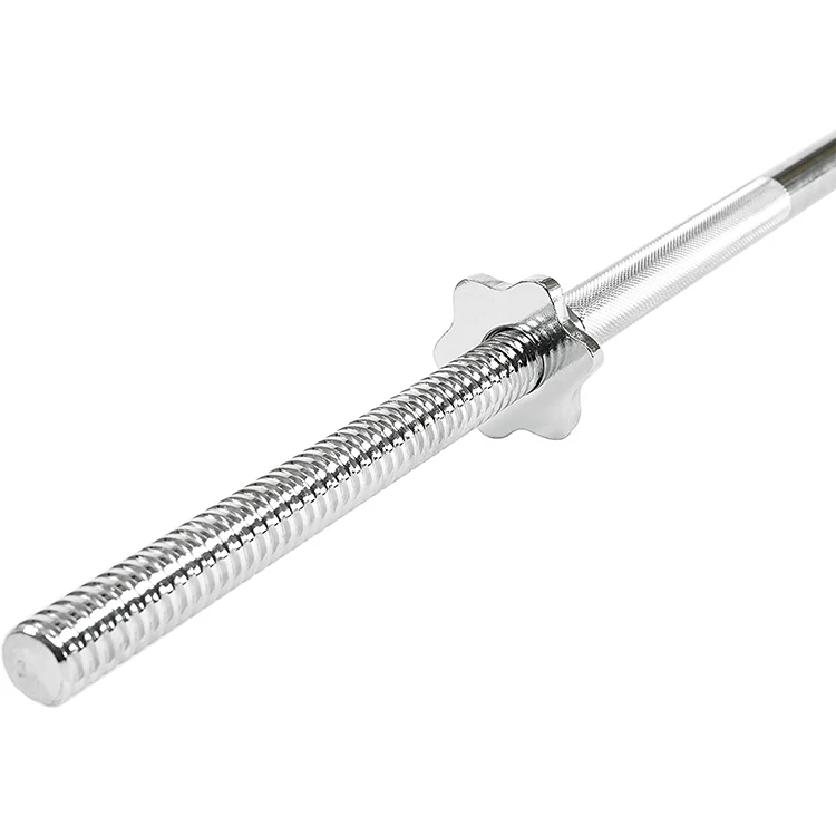 60 Inch Threaded Chrome Barbell Bar, 1 Inch Barbell