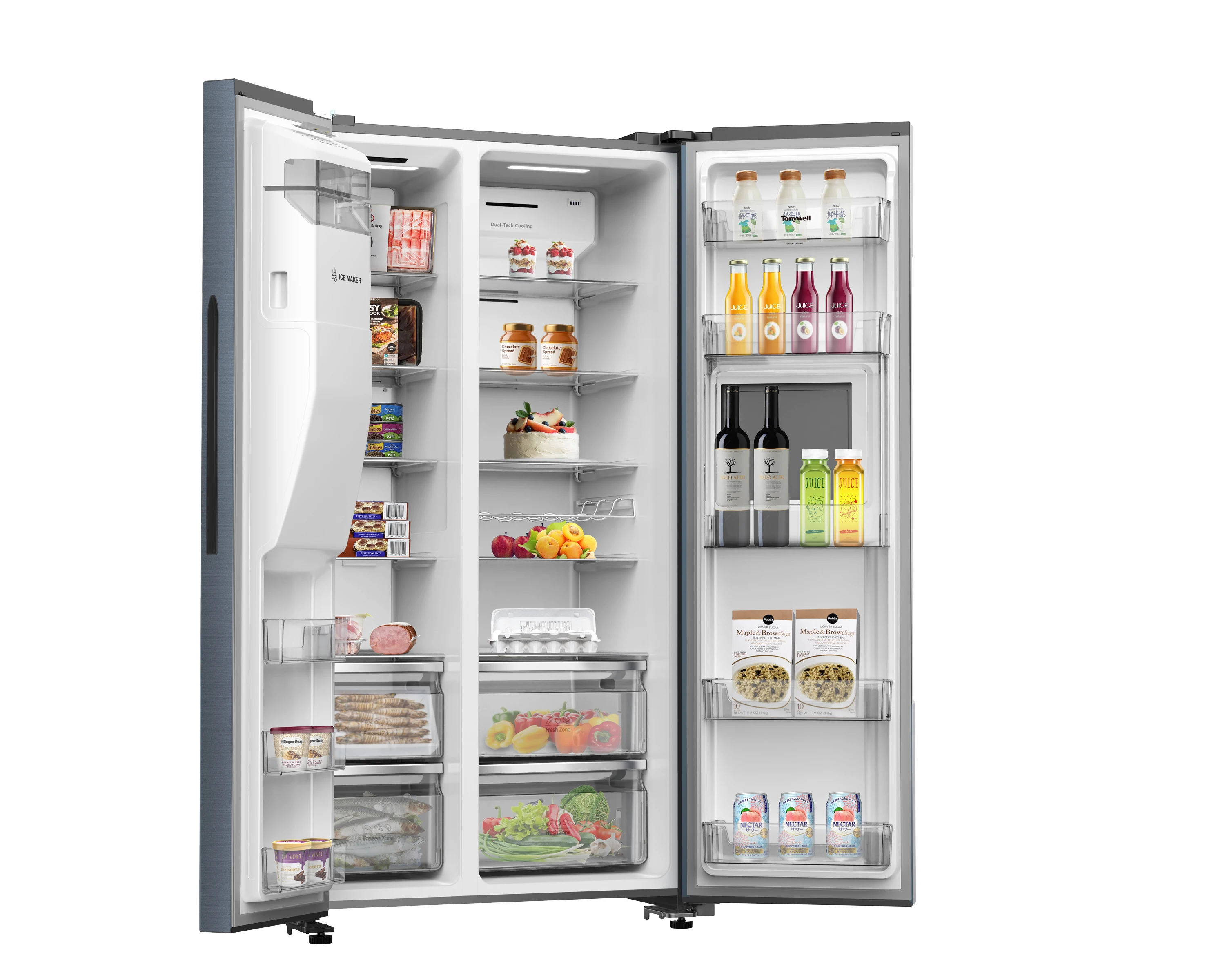 Бытовой бок не требует разморозки диспенсер для воды холодильник без