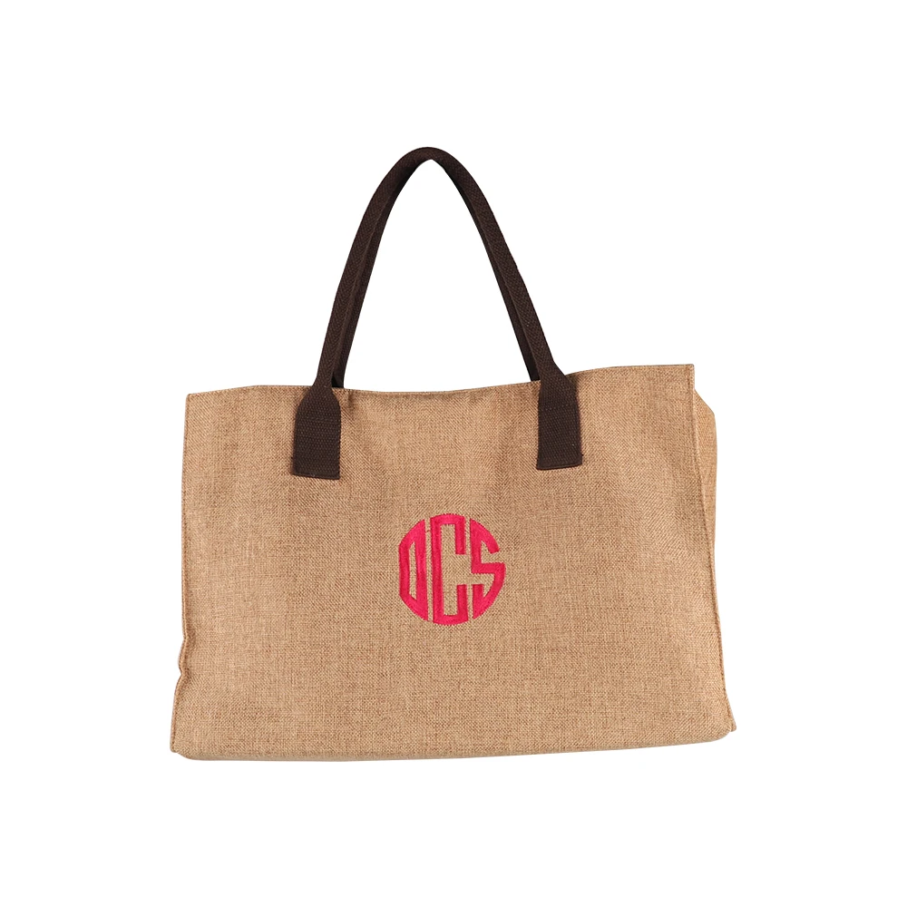 Tote Bag Bridesmaid Gift Bag Custom Name Bag Beach Jute Tote Personalized Burlap Wedding Fashion Customizable Global