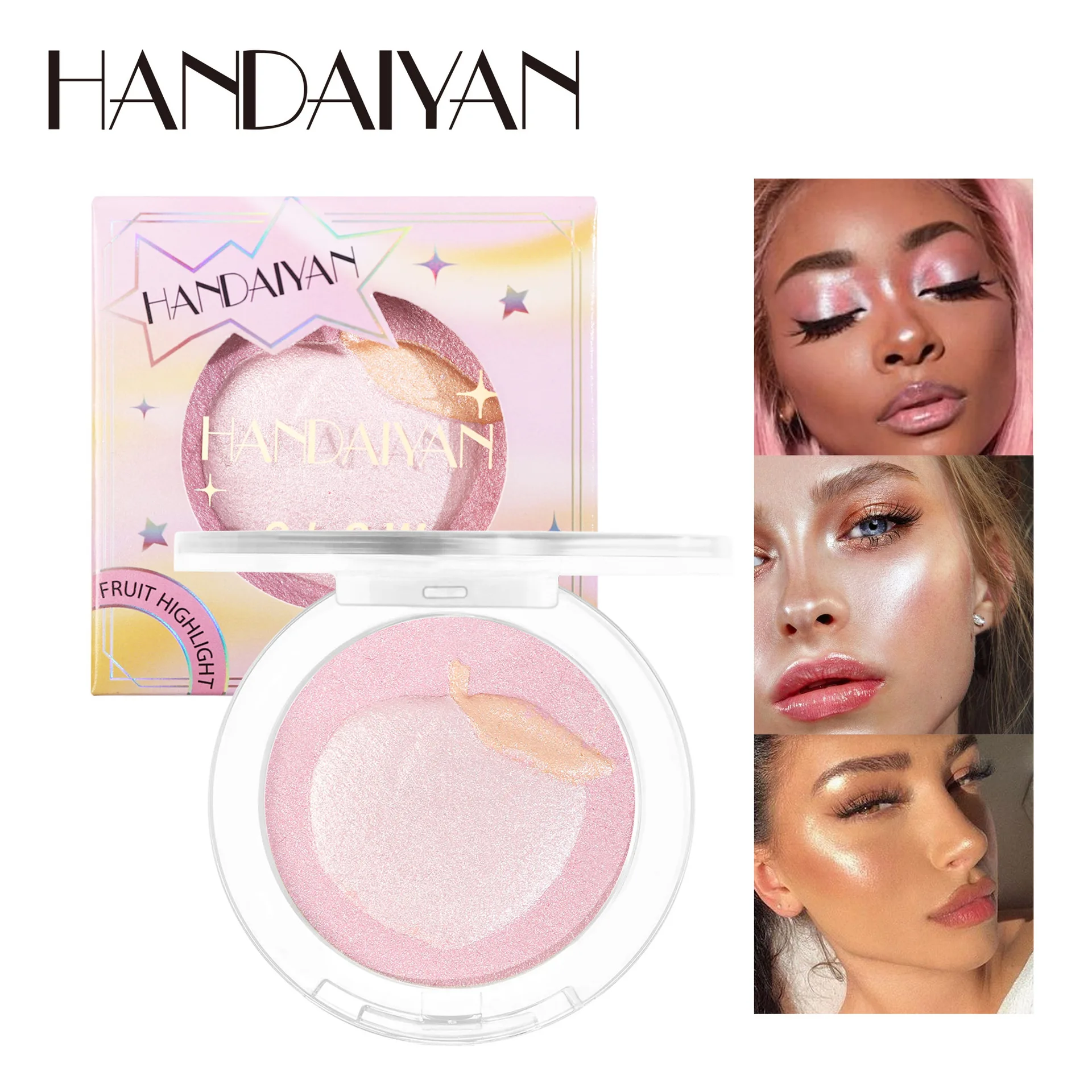 Pearlescent Fine Glitter Powder High Gloss Fruit Series Powder Beautification Brightening Plate Color Makeup