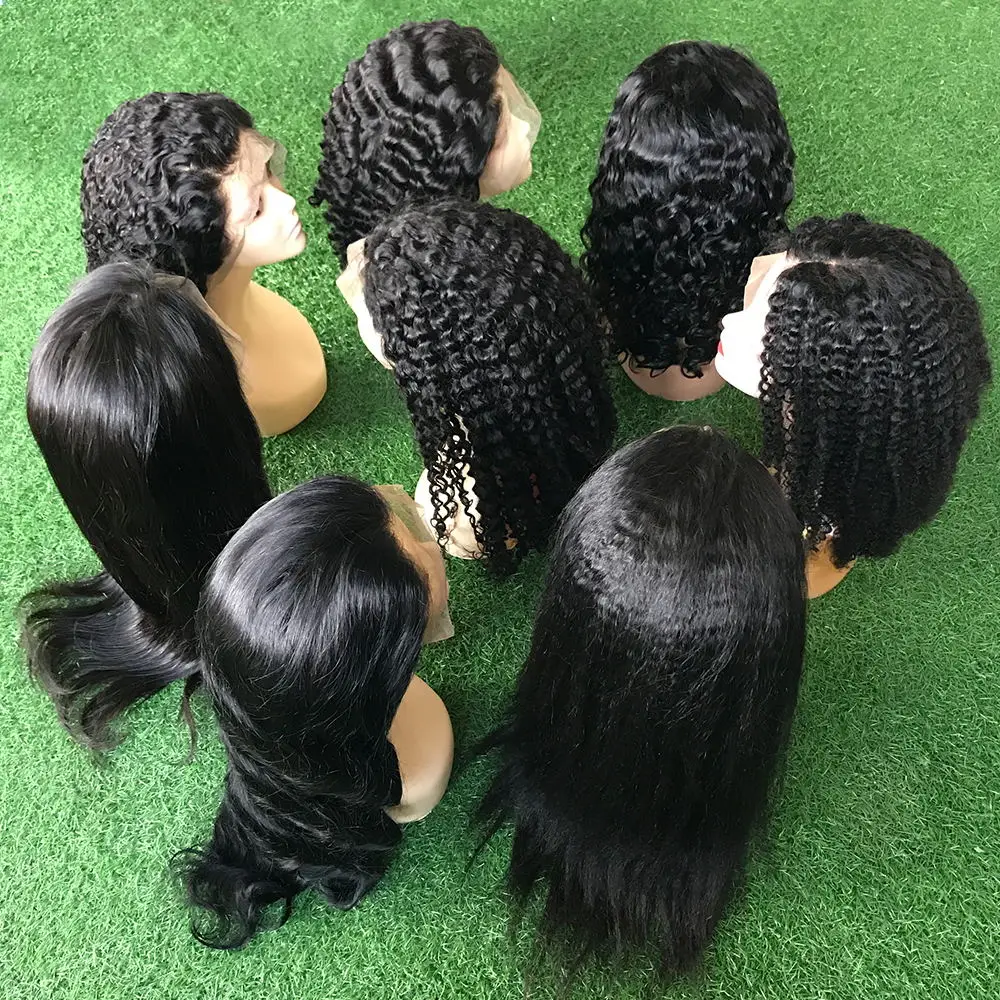 GS hair, новый дизайн, индивидуальные натуральные бразильские волосы с выравненной кутикулой, Длинные прямые, предварительно выщипанные человеческие волосы, парик для чернокожих женщин