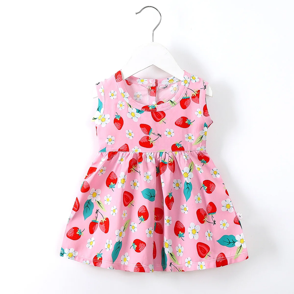 Summer new girls cotton silk princess dress 0-8 years old baby girl nightdress wholesale