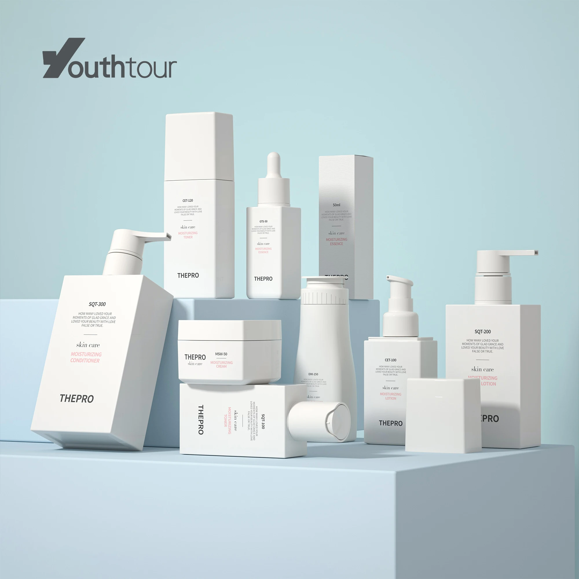 GTS series 150/200/250/300/400/500ml cosmetic lotion mist spray lotion toner serum essence cream plastic cosmetic bottles