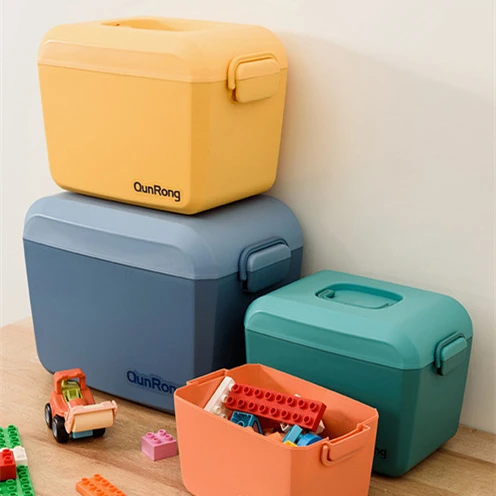 Children Toys Storage Household Plastic Desktop Storage Box Snack Storage Box Baby Color Mud Building Blocks Organizer Box