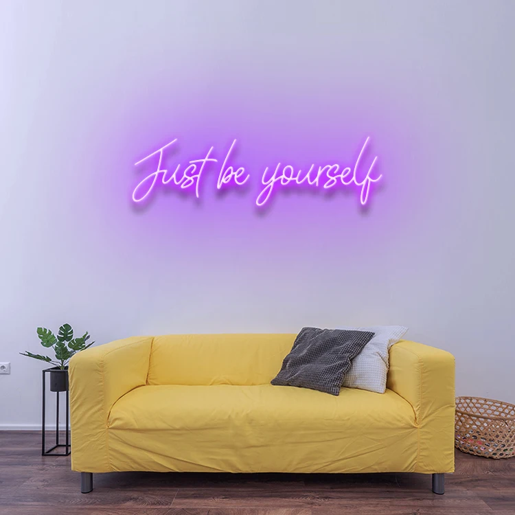 Koncept Drop Shipping 36inch Just be yourself  led light letter Neon Light Advertising Custom LED Neon Sign
