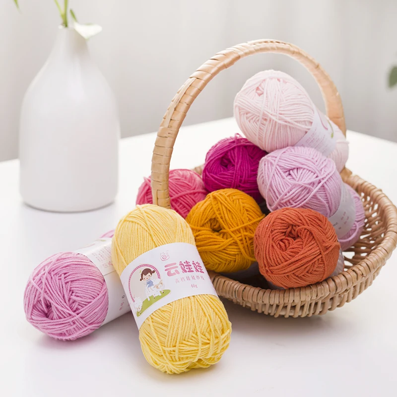  Yarncrafts гигроскопической влажности красочные акриловые молочная хлопковая крючком смешанная пряжа для ручного