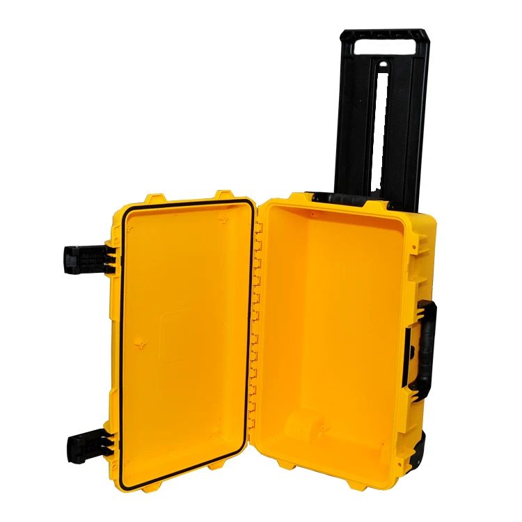 Shanghai Tricases factory injection molded ip67 waterproof hard plastic tool box with wheels