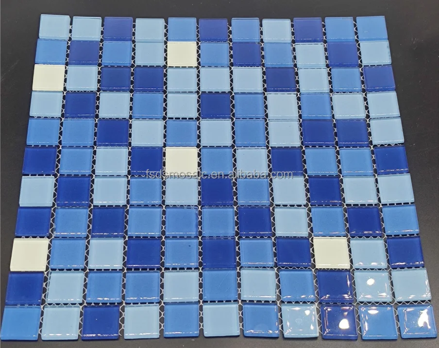 4mm crystal glass mosaic tile for Swimming pool Luminous mosaics for swimming pools