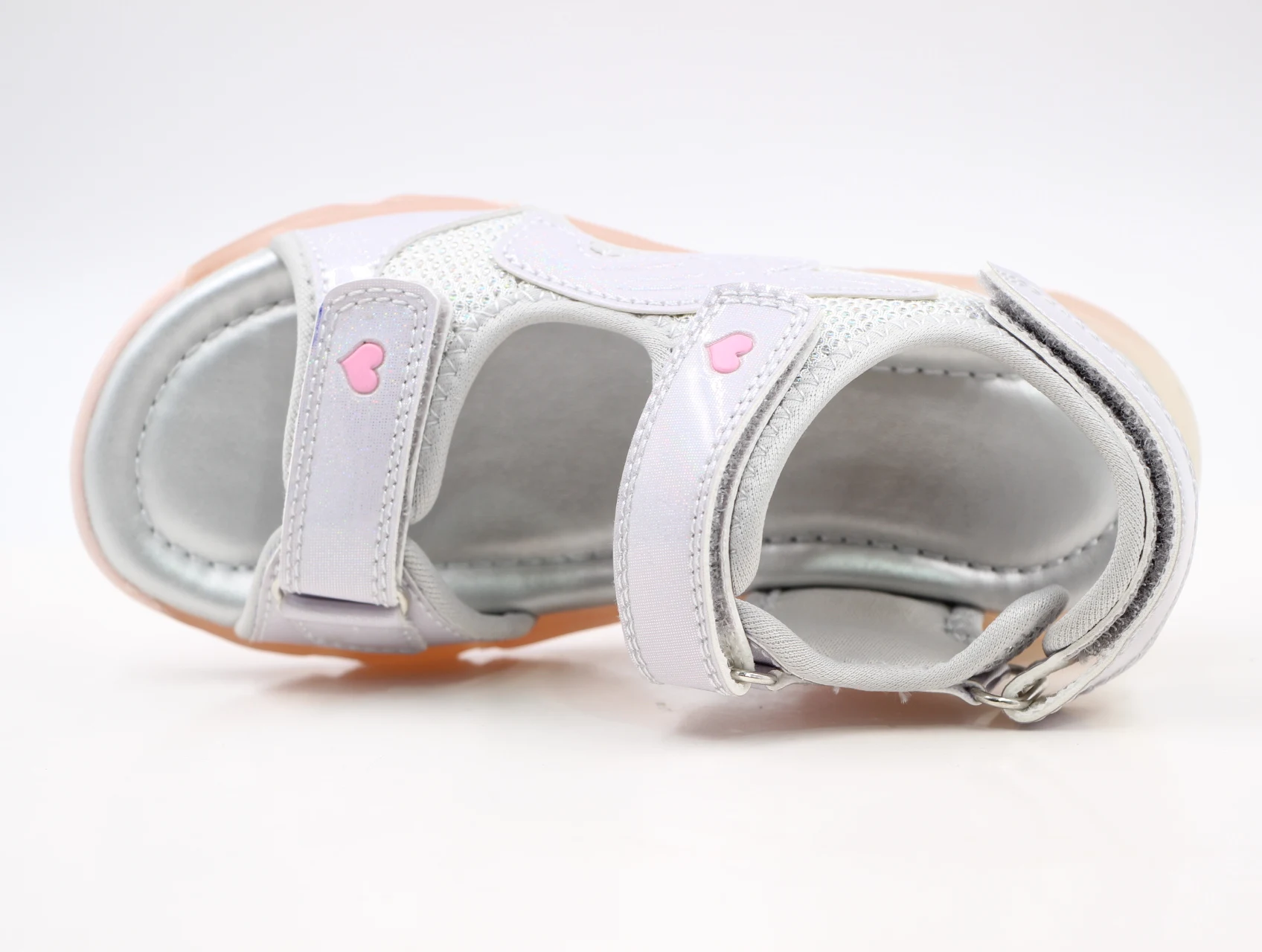 
Durable kids sandals PU and mesh upper TPR transparent outsole sandals for girl 2021 