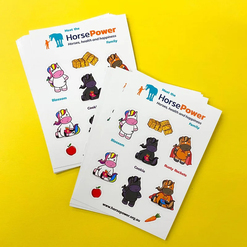 Custom Vinyl Sticker Waterproof Self Adhesive A4 A5 A6 Sheet Kiss Cut Sticker Label Print Supplier Sticker