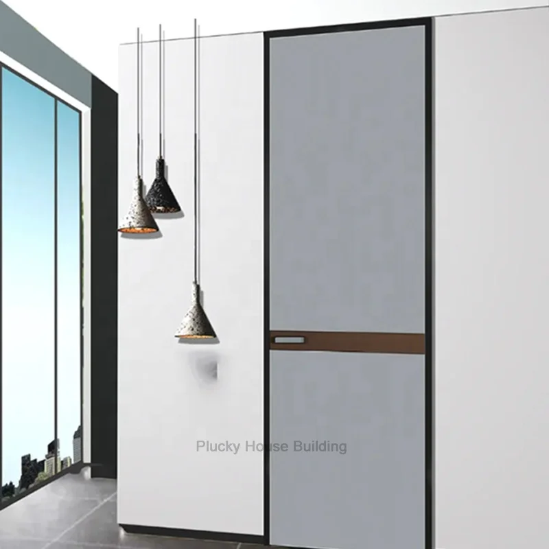 Modern Flush Design Invisible Frameless Door with Hidden Hinge Wood Door