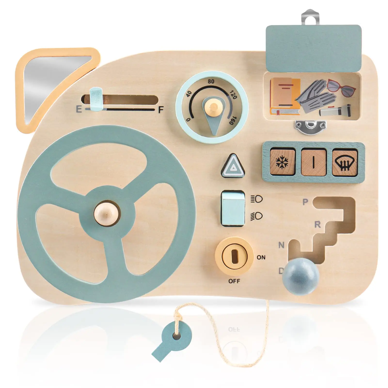 New Arrival Montessori Felt Busy Board Wooden Steering Wheel Early Education Toys For Toddlers Baby Kids Toy