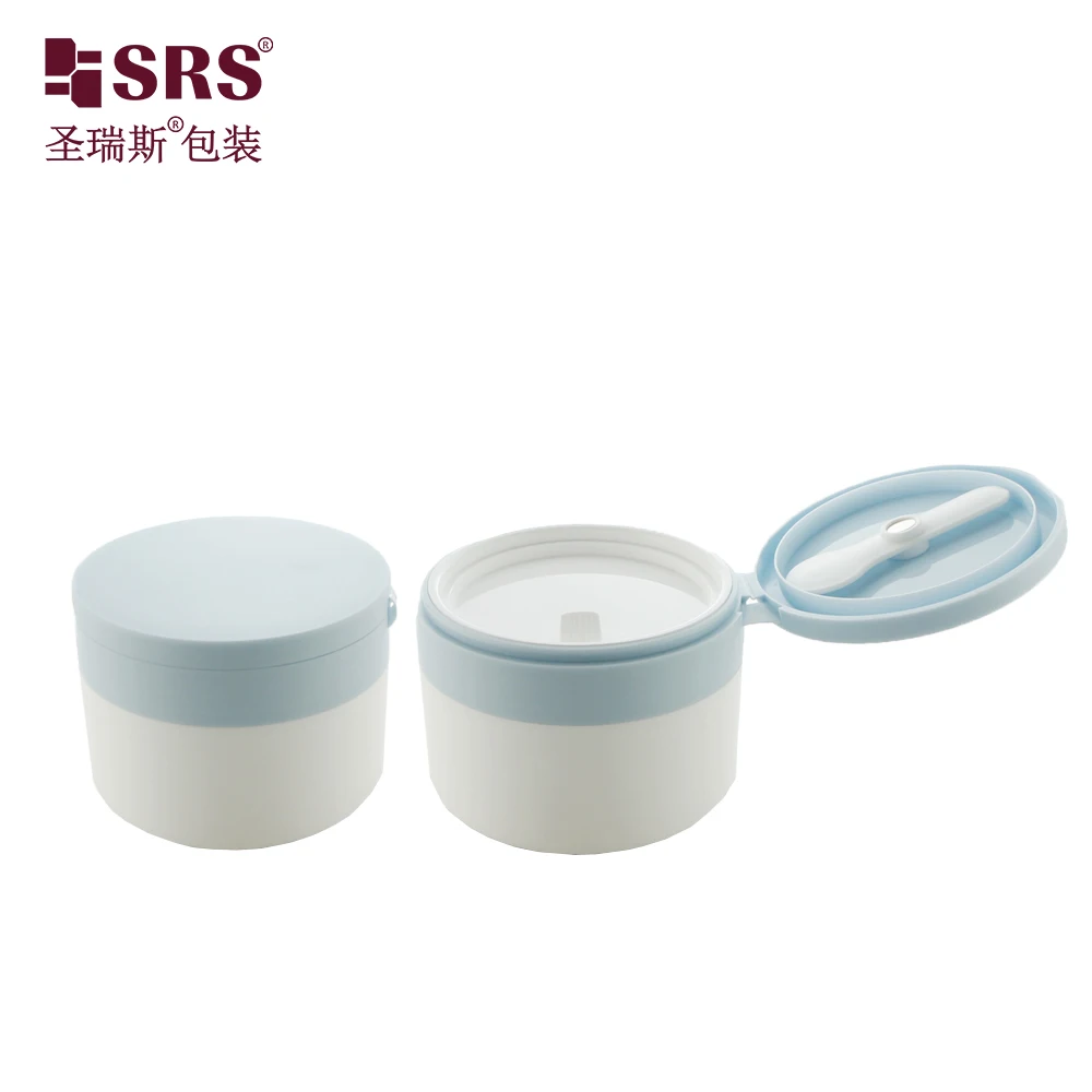 Customized Color New Body Butter Jars 120g 150g Flip Cap Cream Jar With Spoon Skin Care Container