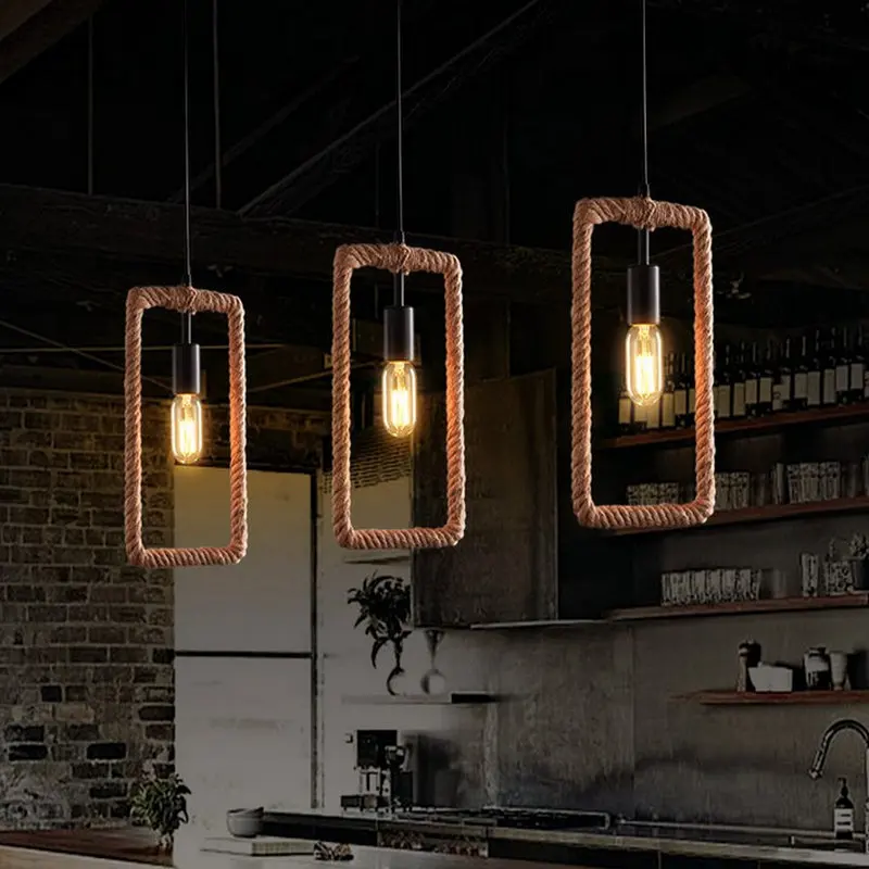 
Industrial Edison Bulb Pendant Hanging Lamp for Living Room Kitchen Dining Room Loft Hallway Retro Interior Decorating Luminary 