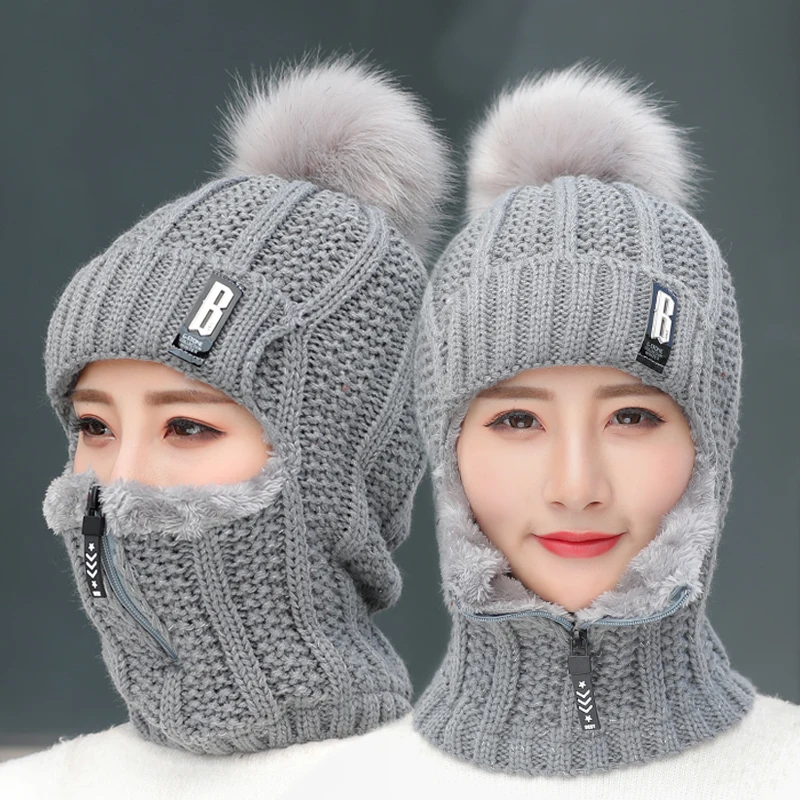 High Quality Custom Thick Winter Hats Women Ribbed Knit Hats