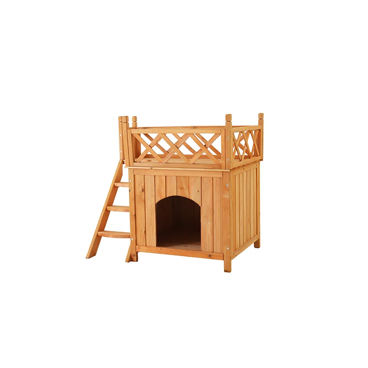 Customized design Indoor and outdoor  pet house wooden dog house with rooftop for sale