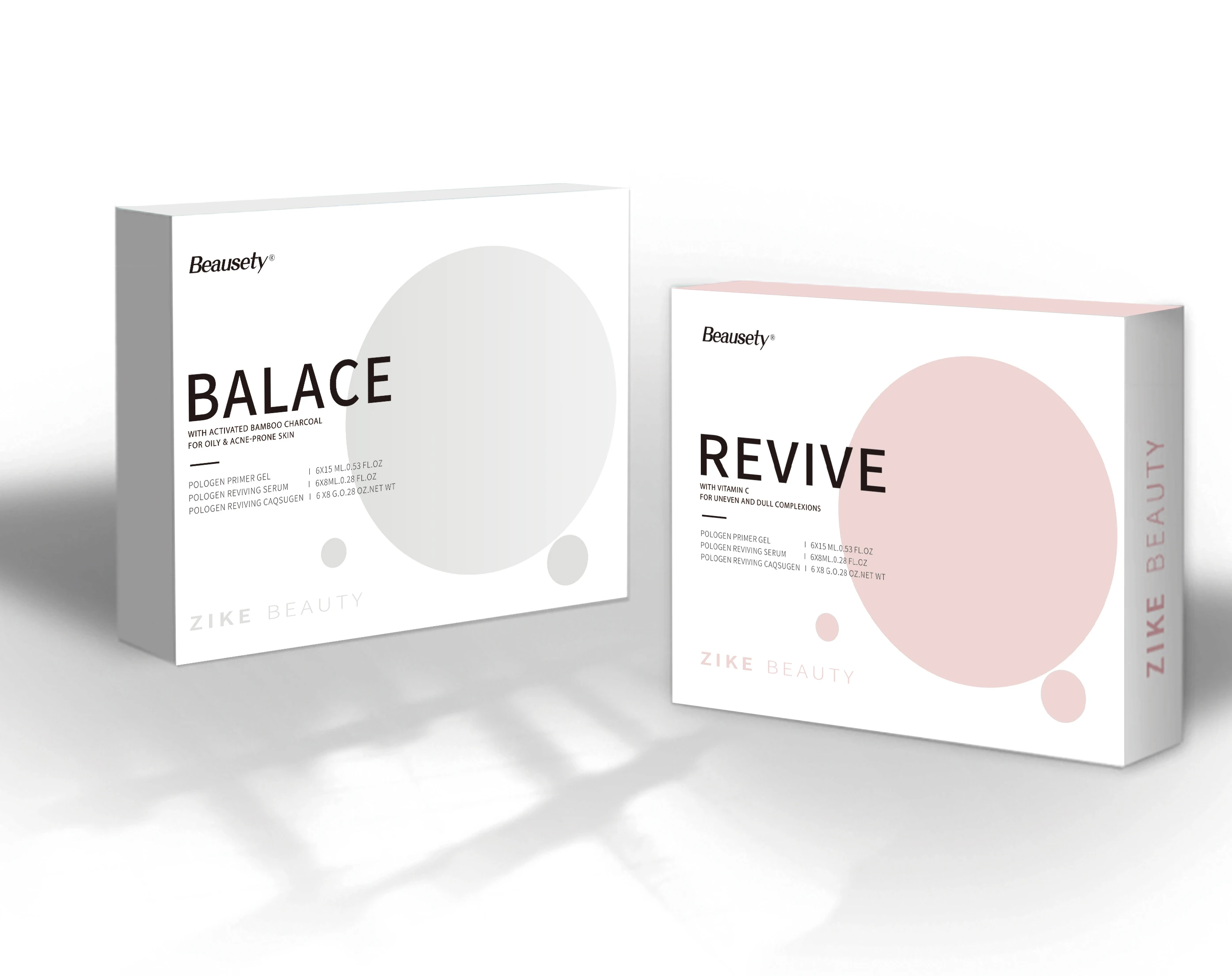 Newest Oxygen Charcoal Pods BALANCE REVIVE ILLUMINATE Facial Kit Anti Aging Skin Rejuvenation Cream CO2 Treatment Gel