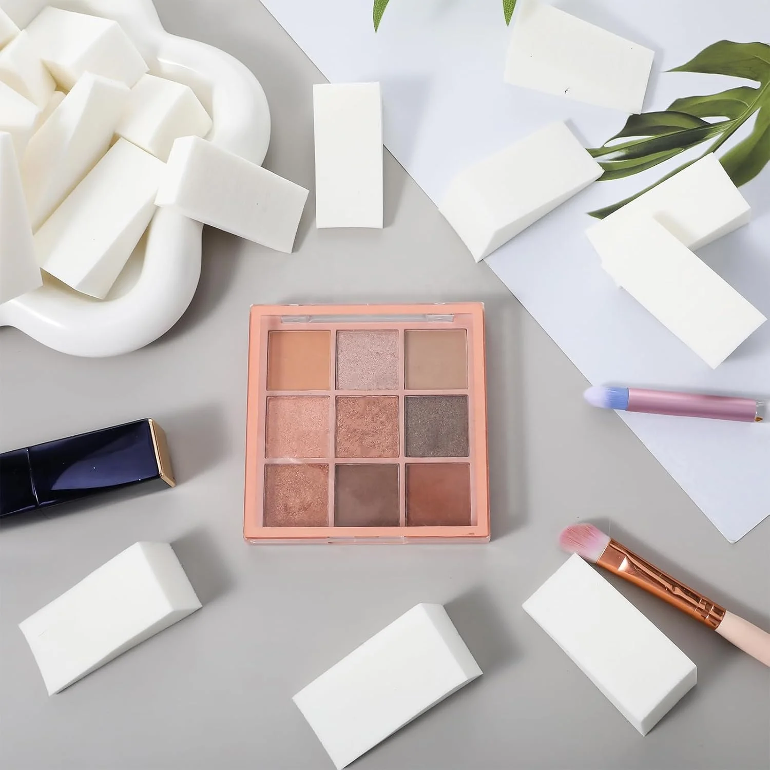 Woxin  Latex Free  24pcs  Cosmetic Wedges Triangle Shape Makeup DIY Sponge Puff  Nail  Buffer Art  Brush Gradient  Stamper Tools