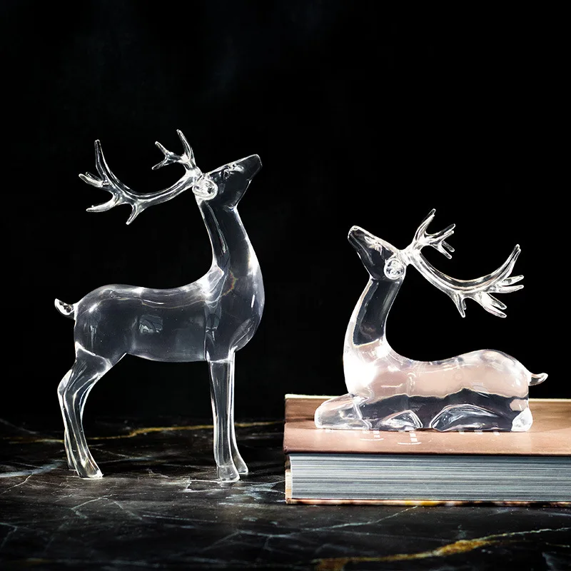 Home Decoration Resin Deer Sculpture Figurine Living Room Decor Accessories